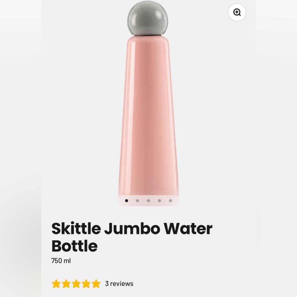 Skittle Jumbo Water Bottle - Pink 750ml/25oz